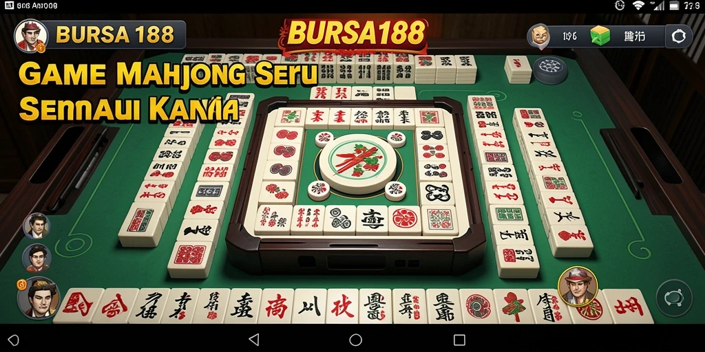 Tampilan gameplay BURSA188 dengan ubin Mahjong yang menarik.