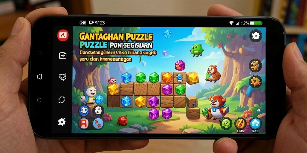 Screenshot CERI123 menampilkan gameplay puzzle yang seru dan menarik.