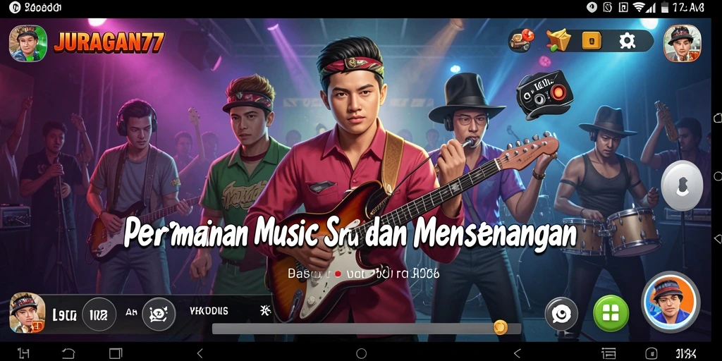 Tangkapan layar gameplay JURAGAN77 yang menampilkan aksi seru permainan musik.