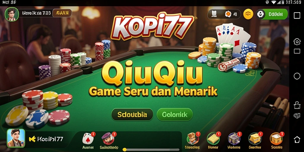 Gameplay seru QiuQiu dalam KOPI77 yang menarik.