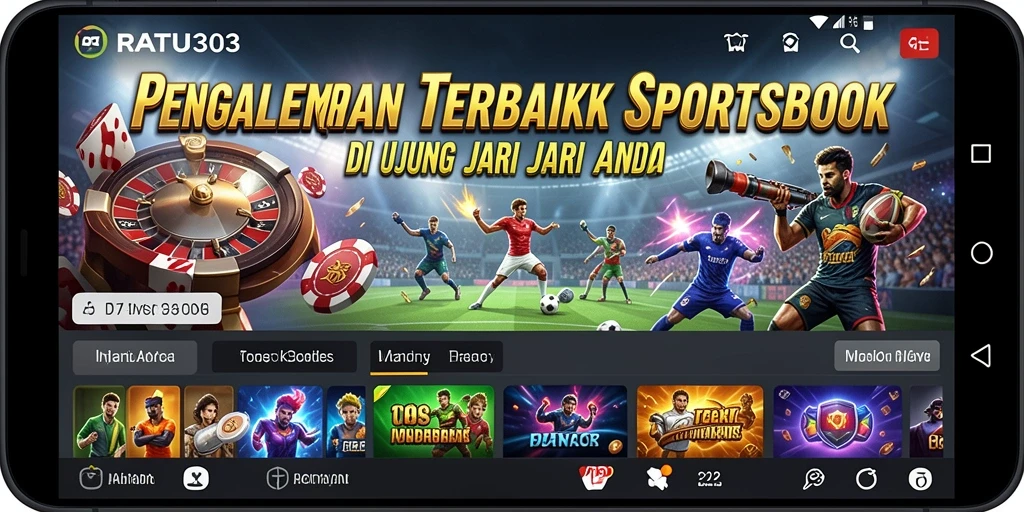 Screenshot gameplay Sportsbook RATU303 yang menampilkan berbagai opsi taruhan.