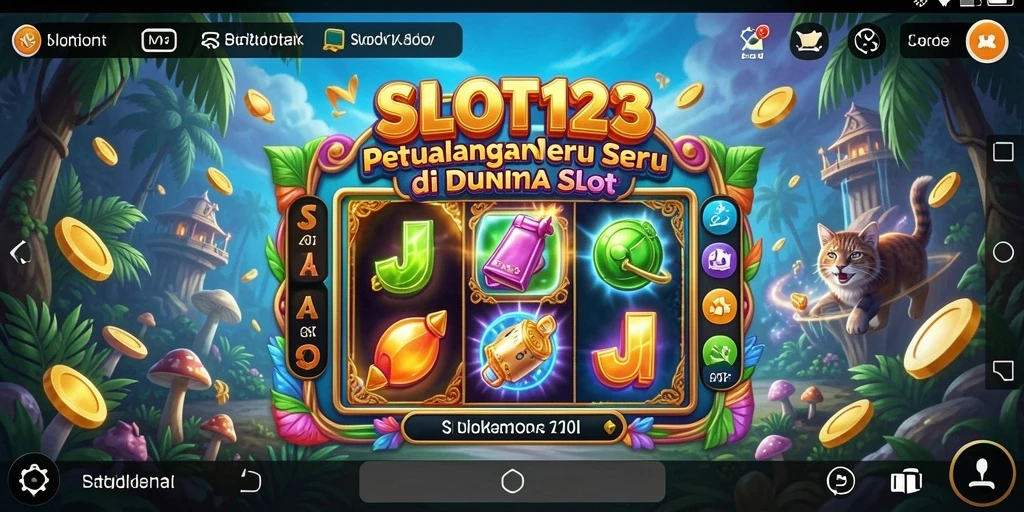 Screenshot gameplay SLOT123 dengan grafis menawan dan aksi petualangan.