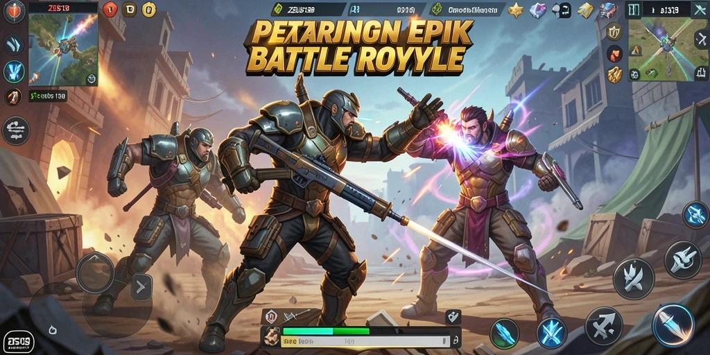 Gameplay ZEUS138 yang mendebarkan di medan perang Battle Royale.